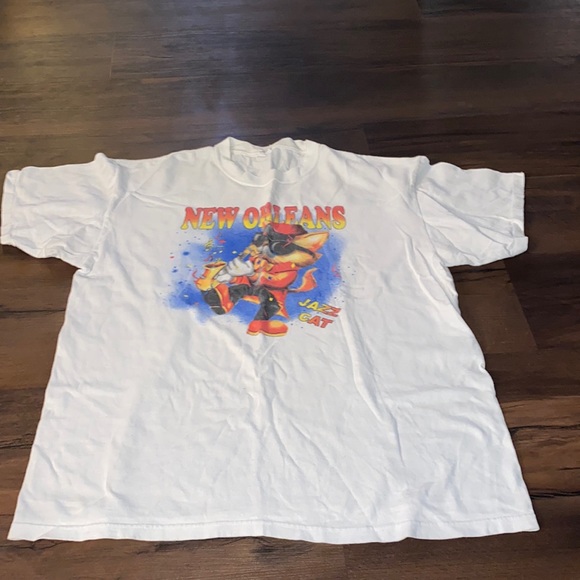 Anvil Shirts Vintage 9s New Orleans Jazz Cat Mardi Gras Tshirt Mens